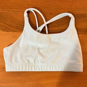 AthletaGirl Light Blue Sports Bra with Strappy Back Size M
